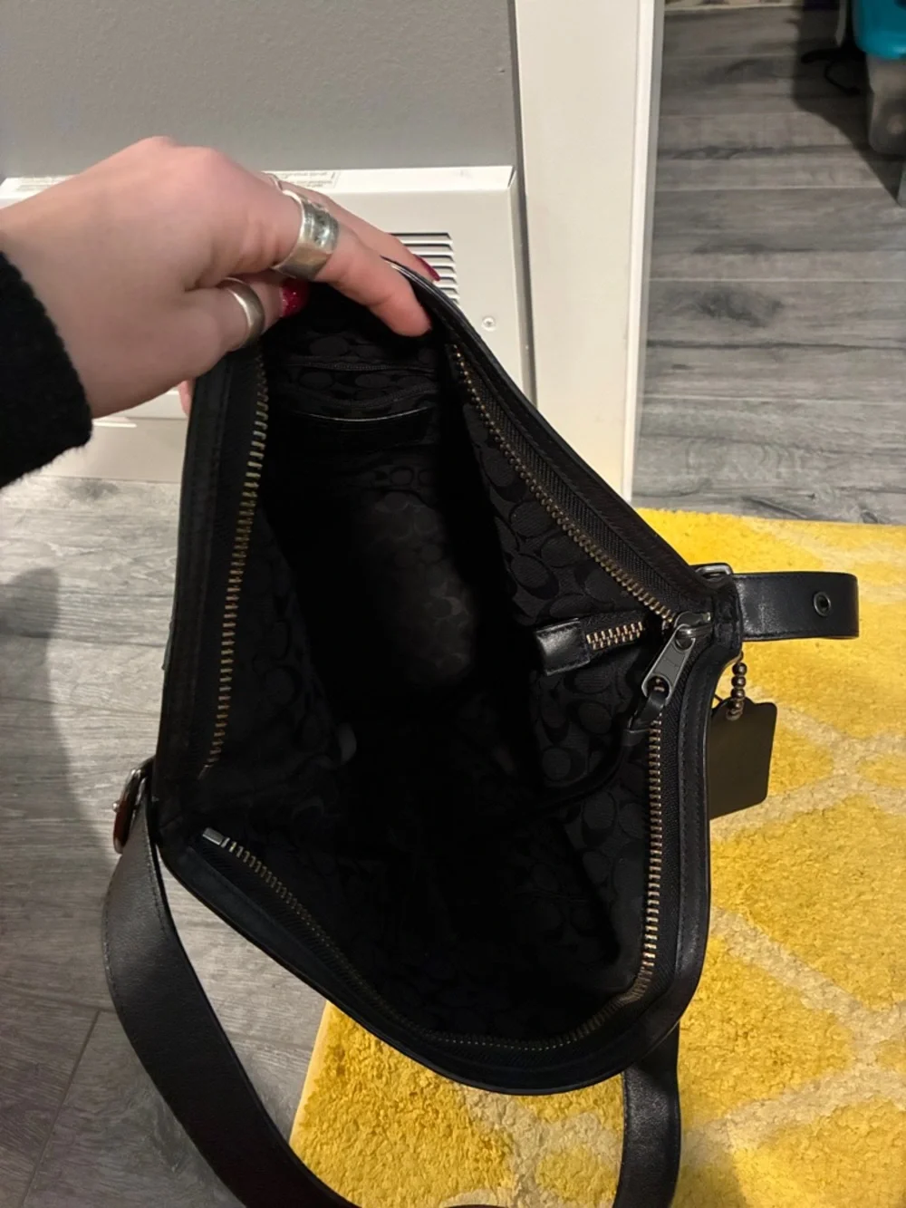 Coach Bleecker Leather Studded Bucket Bag - Picture 4 of 8